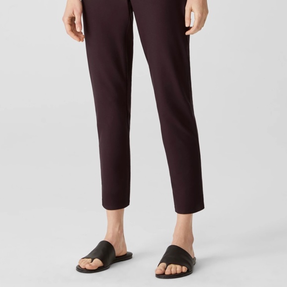 Eileen Fisher Washable Stretch Crepe High Waisted Pant - Size Large - Picture 2 of 6